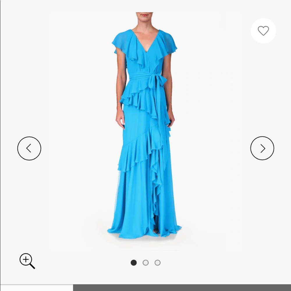 Badgley Mischka Collection Asym Ruffle